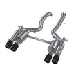 Load image into Gallery viewer, MBRP 18-22 BMW M2 Competition 3.0L T304 SS 3in Resonator-Back Exhaust Quad Rear w/ Carbon Fiber Tips - Main Product View