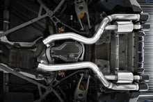 Load image into Gallery viewer, MBRP 18-22 BMW M2 Competition 3.0L T304 SS 3in Resonator-Back Exhaust Quad Rear w/ Carbon Fiber Tips - Side View