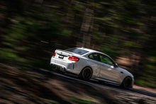 Load image into Gallery viewer, MBRP 18-22 BMW M2 Competition 3.0L T304 SS 3in Resonator-Back Exhaust Quad Rear w/ Carbon Fiber Tips - Installation View