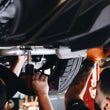 Load image into Gallery viewer, MBRP 18-22 Ford Mustang 2.3L Ecoboost 3in Cat-Back Exhaust w/ Quad Carbon Fiber SS Tips - T304 - Installation View