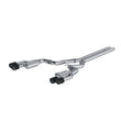 Load image into Gallery viewer, MBRP 18-22 Ford Mustang GT 5L T304 SS 3in Cat-Back Dual Rear w/4in Quad Carbon Fiber Tips (Race) - Main Product View