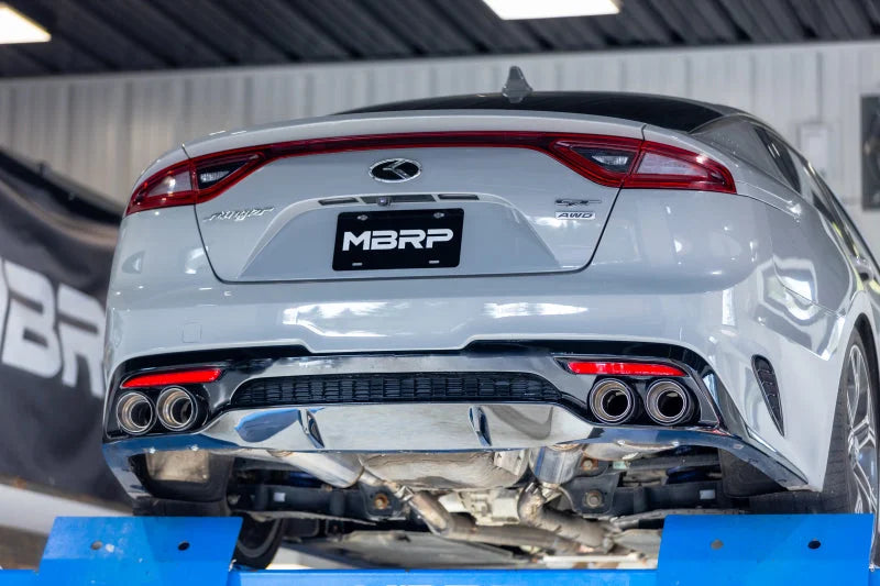 MBRP 18-22 Kia Stinger GT Bezel Kit Quad Tip CF - Side View