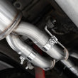 Load image into Gallery viewer, MBRP 19-21 Chevy Silverado 1500 6.2L 2.5in Dual Split Rear Cat Back w/ Quad Carbon Fiber Tips- T304 - Back View