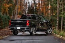 Load image into Gallery viewer, MBRP 19-21 Chevy Silverado 1500 6.2L 2.5in Dual Split Rear Cat Back w/ Quad Carbon Fiber Tips- T304 - Installation View