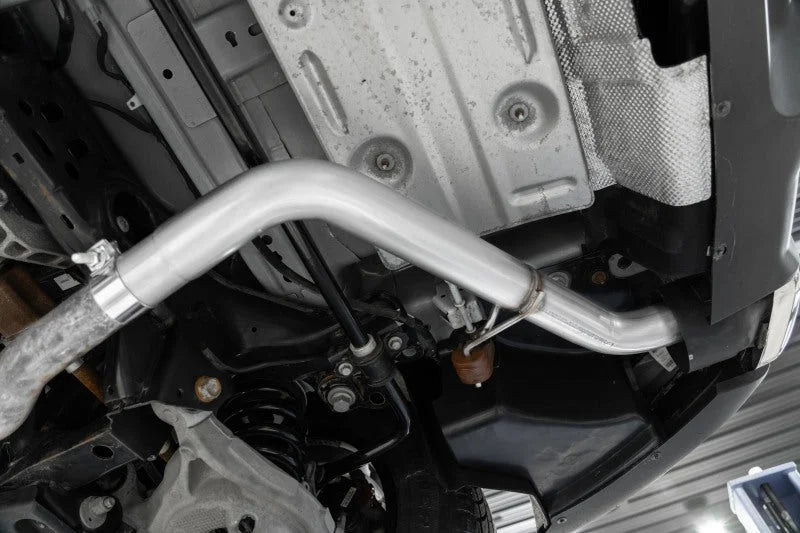 MBRP 19-22 Ford Edge ST 2.5in Dual Rear Exit Axle Back 304 SS Exhaust System - Side View