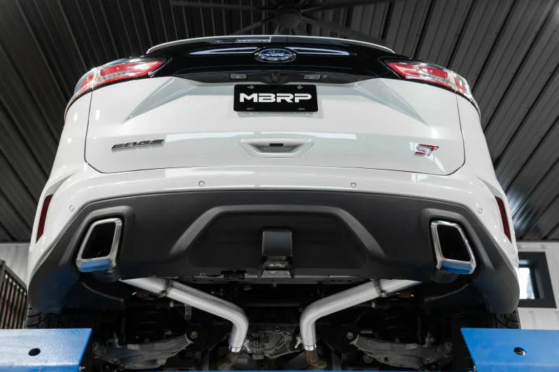 MBRP 19-22 Ford Edge ST 2.5in Dual Rear Exit Axle Back Alum Exhaust System - Side View