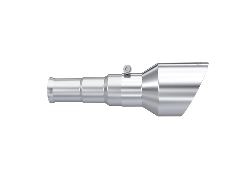 MBRP 19-24 Ram 1500 5.7L Hemi 3in Inlet 5in OD Dual Wall Angle Cut T304 SS Exhaust Tips - Pairs - Side View