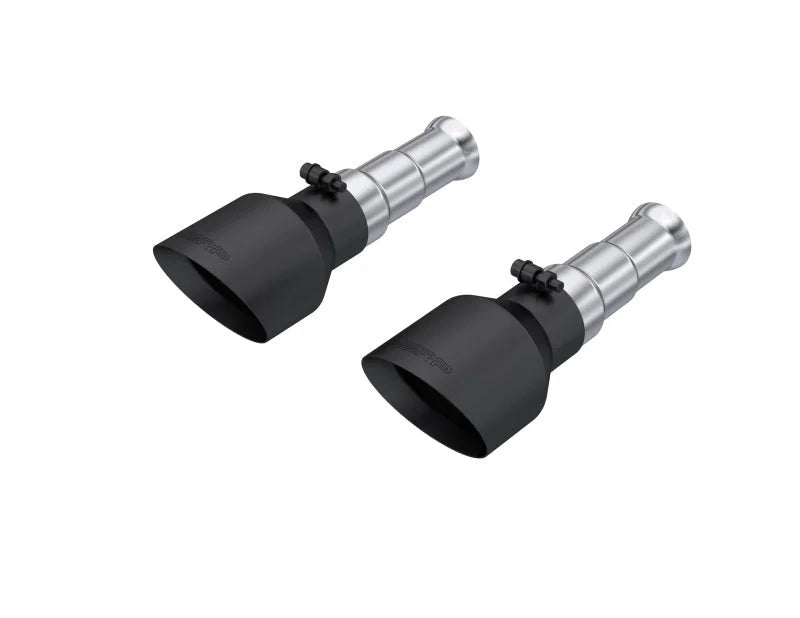 MBRP 19-24 Ram 1500 Classic 5.7L Hemi 5in OD Dual Wall Angle Cut T304 BLK CB Exhaust Tips - Pair - Main Product View