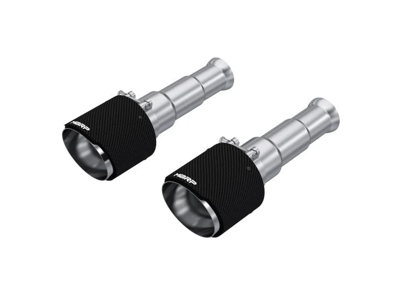 MBRP 19-24 Ram 1500 Classic 5.7L Hemi 5in OD Dual Wall Angle Cut T304 Carbon Fib Exhaust Tips - Pair - Main Product View
