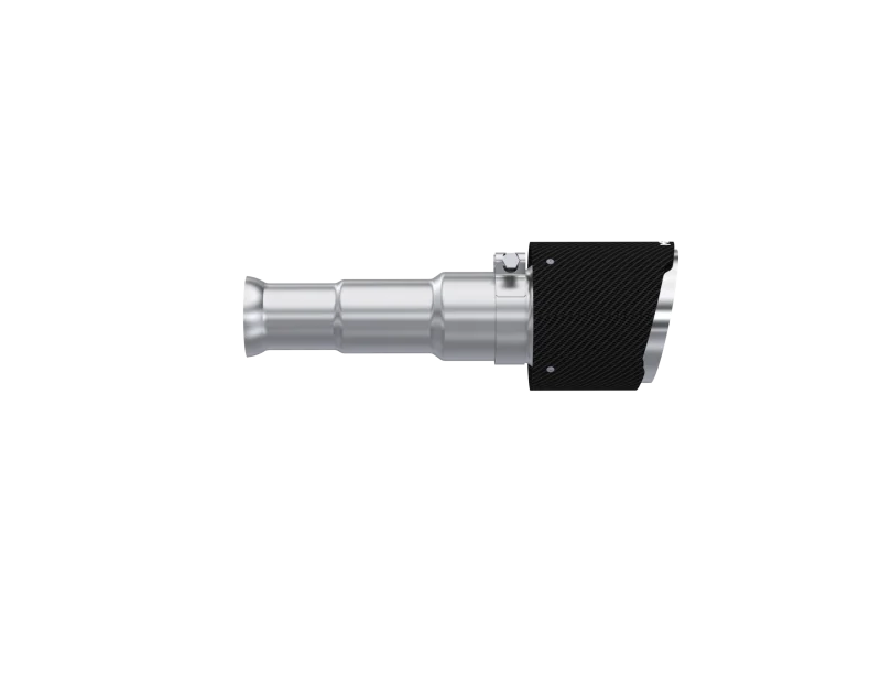 MBRP 19-24 Ram 1500 Classic 5.7L Hemi 5in OD Dual Wall Angle Cut T304 Carbon Fib Exhaust Tips - Pair - Side View