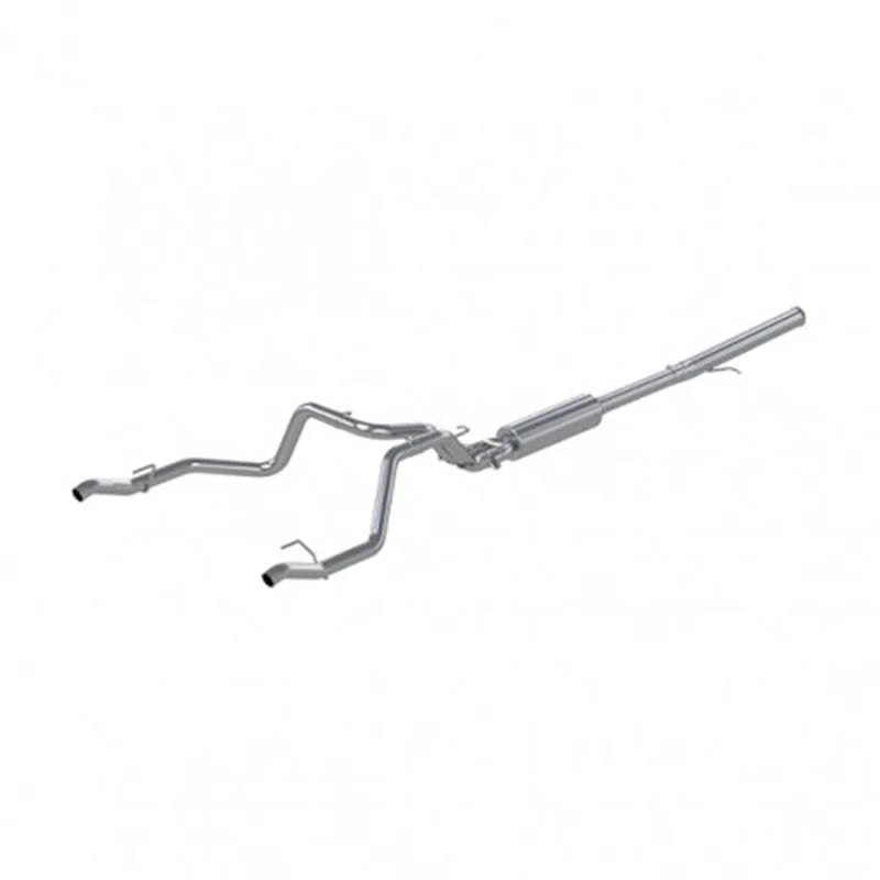 MBRP 19-Up Chevy Silverado 1500 6.2L 2.5in Catback Dual Rear Exit Aluminized - Side View