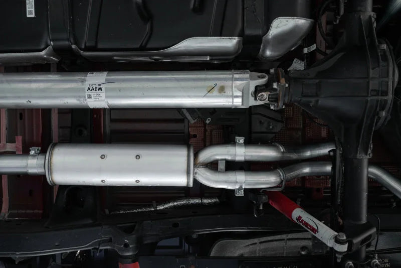 MBRP 19-Up Chevy Silverado 1500 6.2L 2.5in Catback Dual Rear Exit Aluminized - Installation View