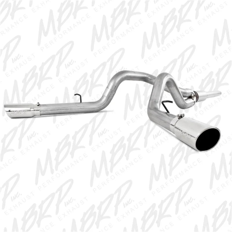 MBRP 1999-2004 Ford F-250/350 V-10 Cat Back 4 Dual Split Side - Side View
