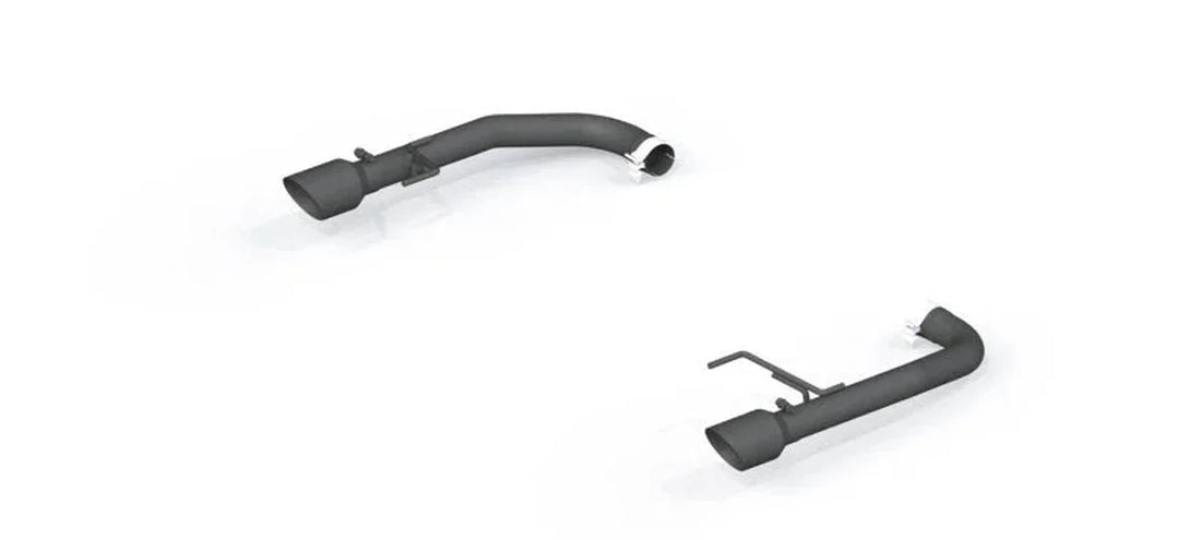 MBRP 2015-2017 Ford Mustang GT 5.0 2-1/2in Axle Back Kit - Black Coated 4in OD Tips Included - Side View