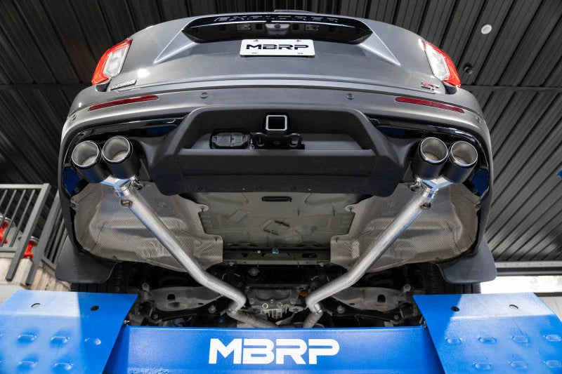 MBRP 20-21 Ford Explorer ST 3.0L EcoBoost Dual Rear Exit Axle Back w/ Quad Carbon Fiber Tips - T304 - Side View