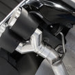 Load image into Gallery viewer, MBRP 20-21 Ford Explorer ST 3.0L EcoBoost Dual Rear Exit Axle Back w/ Quad Carbon Fiber Tips - T304 - Back View