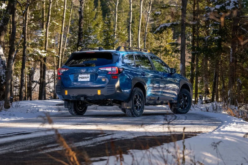 MBRP 20-23 Subaru Outback XT/ Wilderness 2.4L Turbo T304 SS 2.5in Dual Axle-Back Exhaust System - Side View