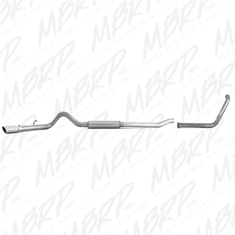 MBRP 2003-2007 Ford F-250/350 6.0L EC/CC Turbo Back Single Side (Stock Cat) - Side View