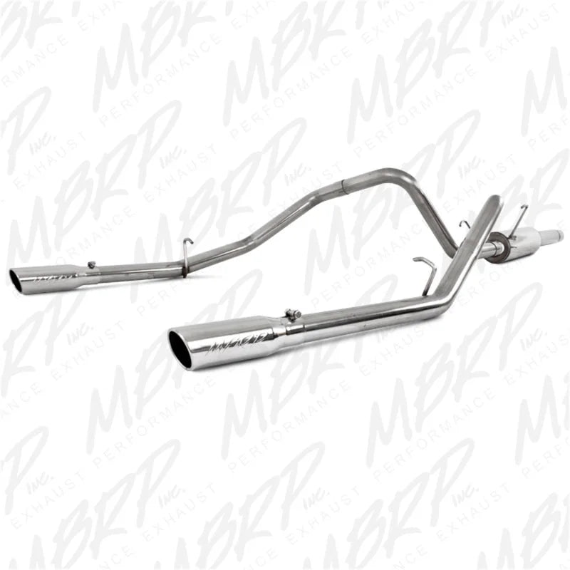MBRP 2003 Dodge Ram Hemi 1500 5.7L SC/CC-SB Cat Back Dual Split Rear - Side View