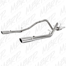 Load image into Gallery viewer, MBRP 2003 Dodge Ram Hemi 1500 5.7L SC/CC-SB Cat Back Dual Split Rear - Side View