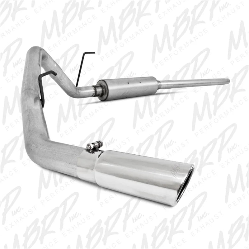 MBRP 2004-2008 Ford F150 EC/CC-SB Cat Back Single Side - Side View