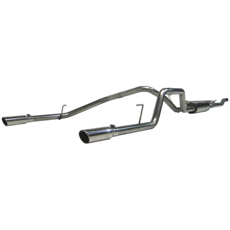 MBRP 2004-2009 Nissan Titan 5.6L EC/CC Cat Back Dual Split Rear - Side View