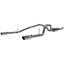 Load image into Gallery viewer, MBRP 2004-2009 Nissan Titan 5.6L EC/CC Cat Back Dual Split Rear - Side View