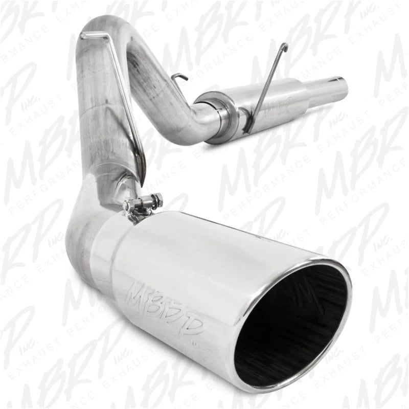 MBRP 2004.5-2007 Dodge 2500/3500 Cummins 600/610 Cat Back Single Side - Side View