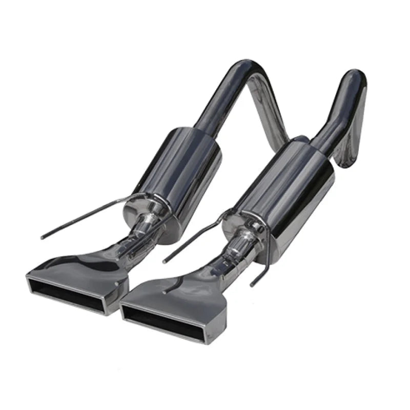 MBRP 2005-2008 Chev Corvette Dual Muffler Axle Back Rectangular Tips - Side View
