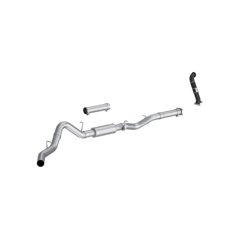 MBRP 2005 Chevy Silverado / GMC Sierra 2500/3500HD 4in OD CatBack Single Side Exit w/ Downpipe - AL - Main Product View