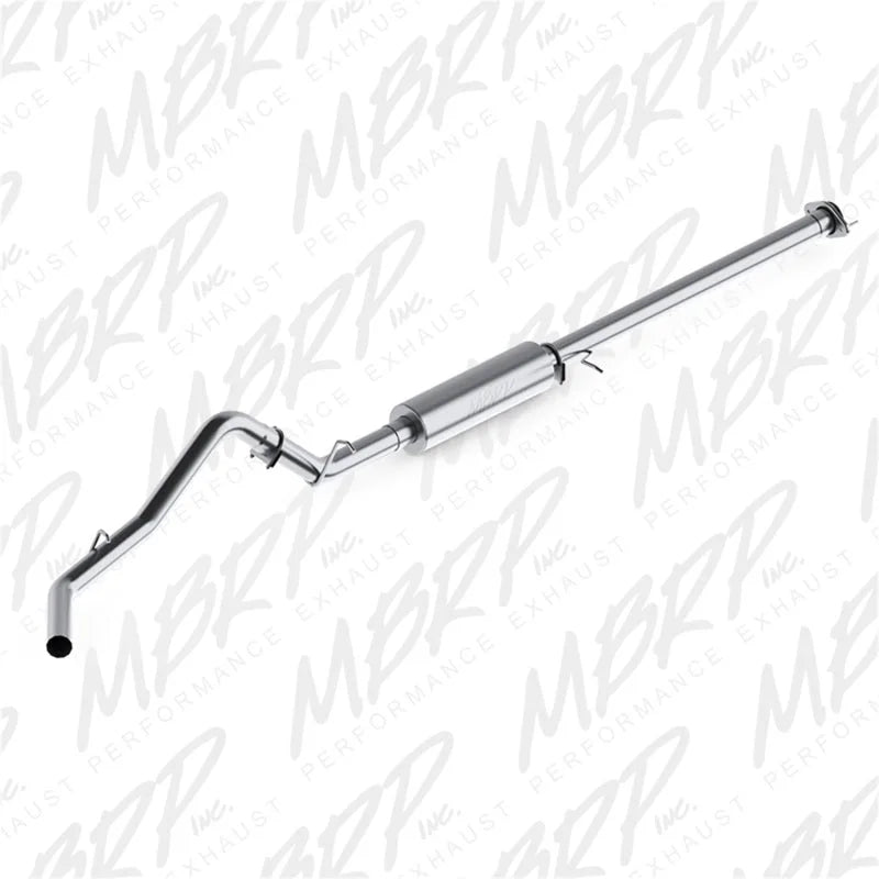 MBRP 2007-2008 Chev/GMC 1500 CC EC 6ft6in bed 4.8/5.3L 3in Cat Back Single Side AL P Series Exhaust - Side View
