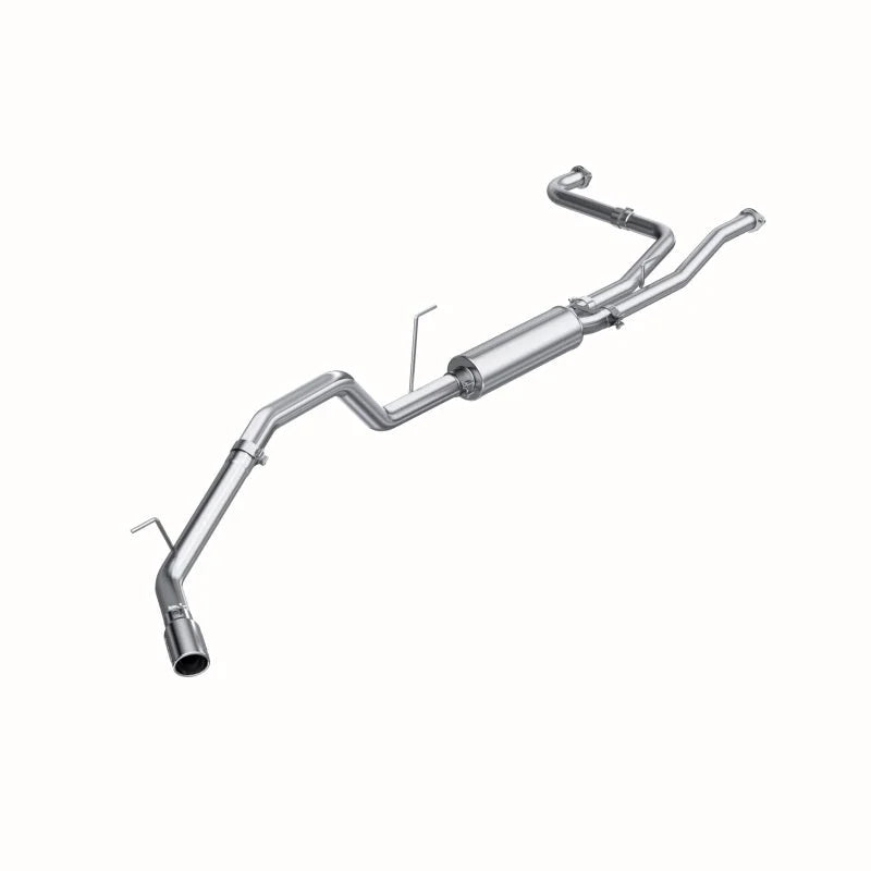 MBRP 2007-2009 Nissan Titan 5.6L EC/CC Cat Back Single Side - Side View
