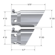 Load image into Gallery viewer, MBRP 2008 Ford F250/350/450 6.4 L 4 inlet 5 Tip Cover Set - 6 and 9 in length - Detail View
