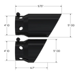 Load image into Gallery viewer, MBRP 2008+ Ford F250/350/450 6.4 L 4 inlet 5 Tip Cover Set - 6.75in and 9.75in Length - Black - Side View