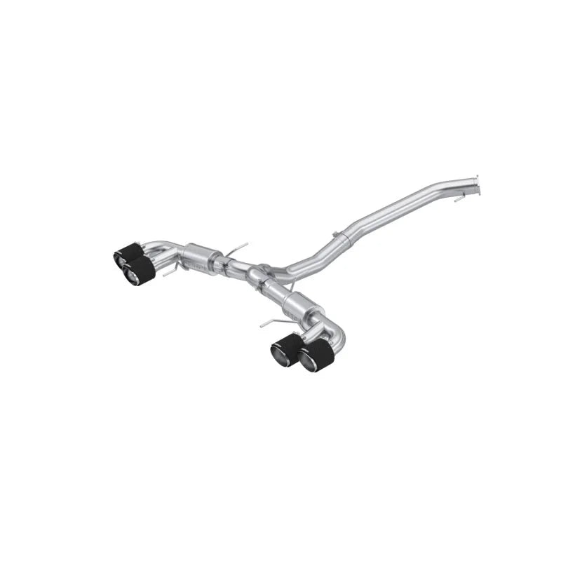 MBRP 2009-2023 Nissan GTR 3.8L Stainless Steel 3.5in Cat-Back, Dual Split Rear Quad Carbon Tips - Main Product View