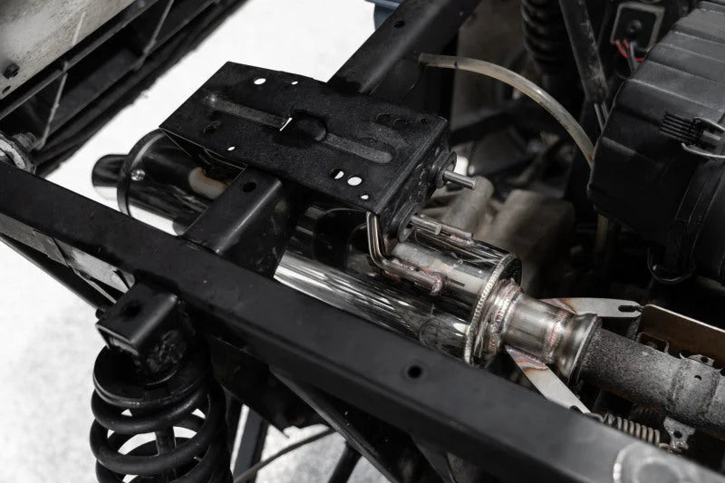 MBRP 2010 Ranger 500EFI / 10-17 Polaris Ranger 800 Slip-On Performance Series Exhaust - Side View