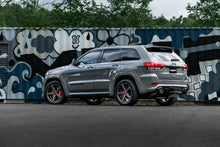 Load image into Gallery viewer, MBRP 2012+ Jeep Grand Cherokee SRT 6.4L 3in Dual Rear Exit Aluminized Catback Exhaust - T304 Tips - Back View