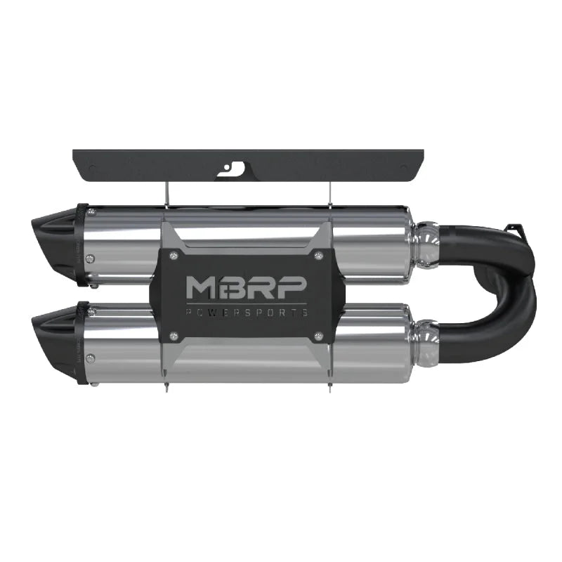 MBRP 2014 Polaris RZR XP 1000 Stacked Dual Slip-On Performance Series Exhaust - Side View