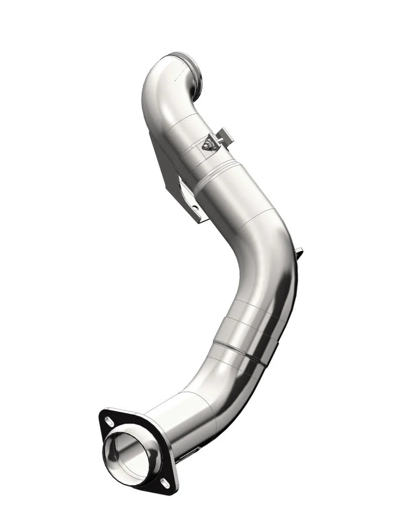 MBRP 2015 Ford 6.7L Powerstroke (Non Cab & Chassis Only) 4in Turbo Down-Pipe T409 Aluminized - Side View