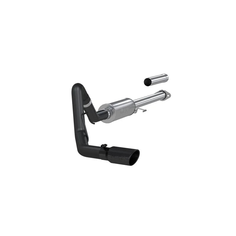 MBRP 2015 Ford F-150 2.7L / 3.5L EcoBoost 3in Cat Back Single Side Black Exhaust System - Side View