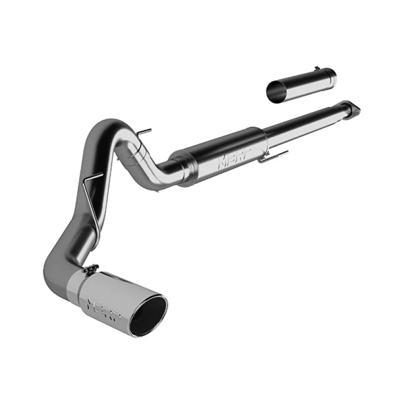 MBRP 2015 Ford F-150 2.7L / 3.5L EcoBoost 4in Cat Back Single Side Alum Exhaust System - Side View