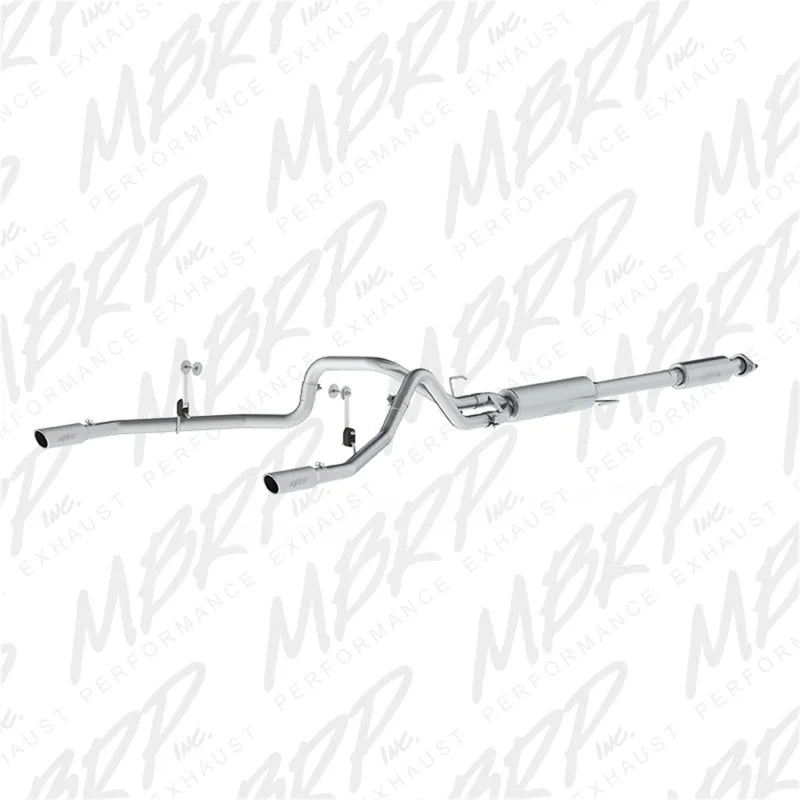MBRP 2015 Ford F-150 5.0L 3in Cat Back Dual Split Rear Exit AL Exhaust System - Main Product View