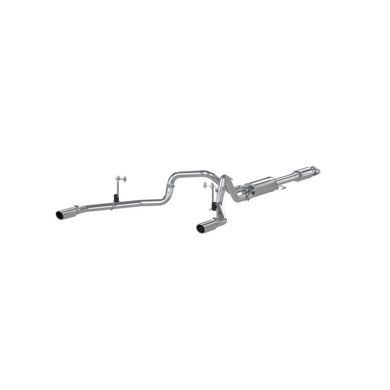 MBRP 2015 Ford F-150 5.0L 3in Cat Back Dual Split Rear Exit T409 Exhaust System - Side View