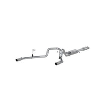 Load image into Gallery viewer, MBRP 2015 Ford F-150 5.0L 3in Cat Back Dual Split Rear Exit T409 Exhaust System - Side View