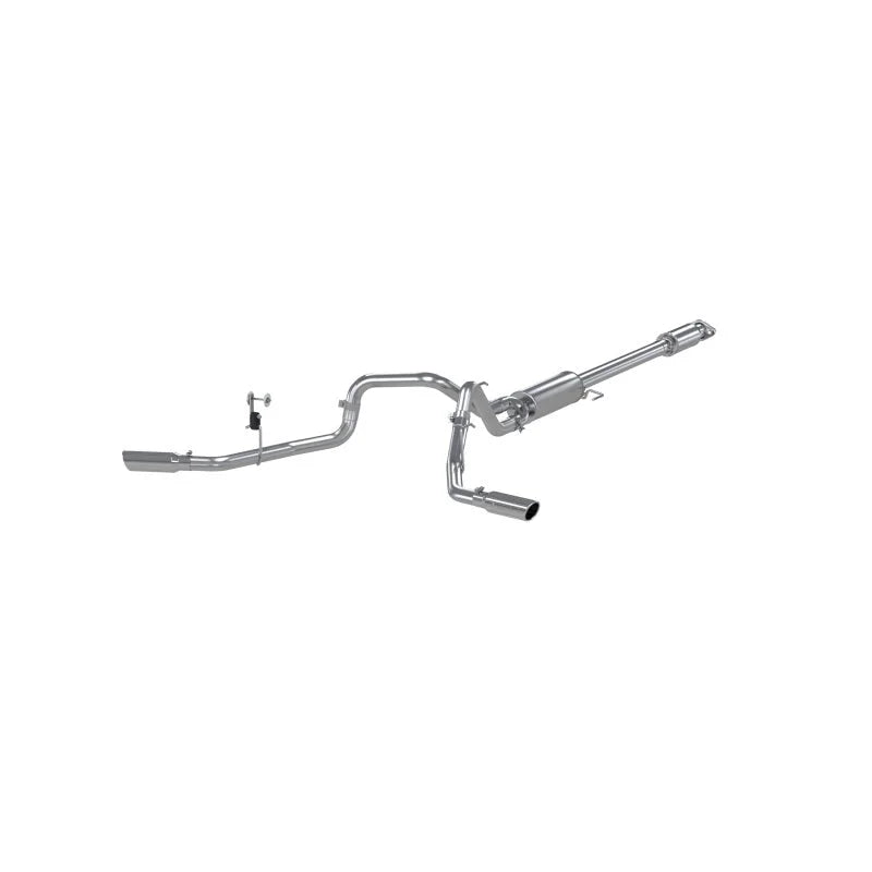 MBRP 2015 Ford F-150 5.0L 3in Cat Back Dual Split Side Exit T409 Exhaust System - Side View