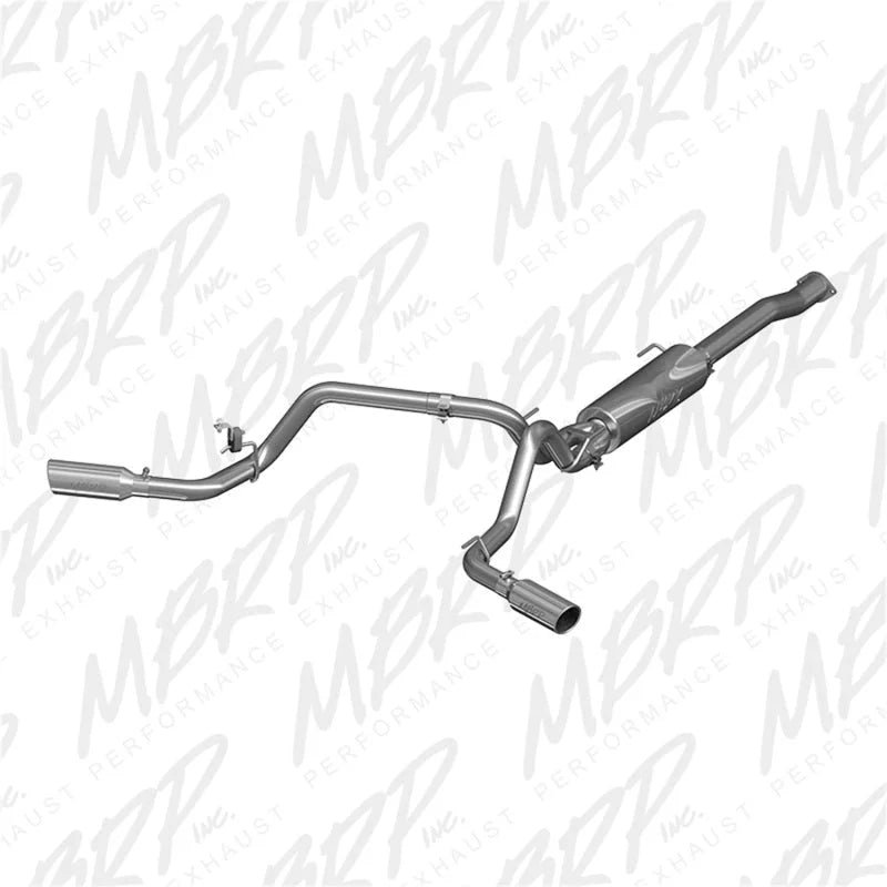 MBRP 2016 Toyota Tacoma 3.5L EC/CC Cat Back Dual Split Exit Alum Exhaust - Main Product View