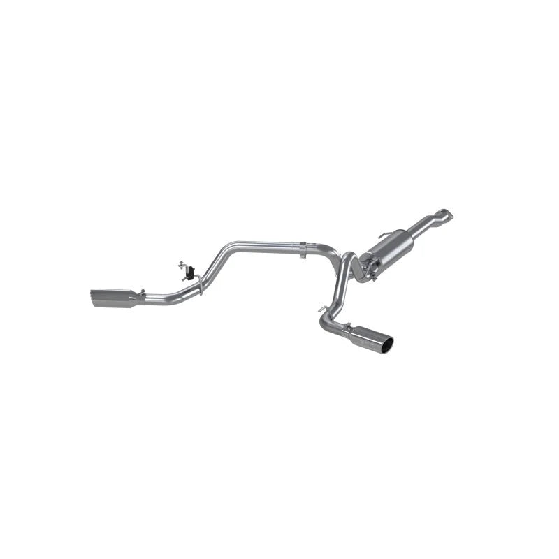 MBRP 2016 Toyota Tacoma 3.5L EC/CC Cat Back Dual Split Exit T409 Exhaust - Side View