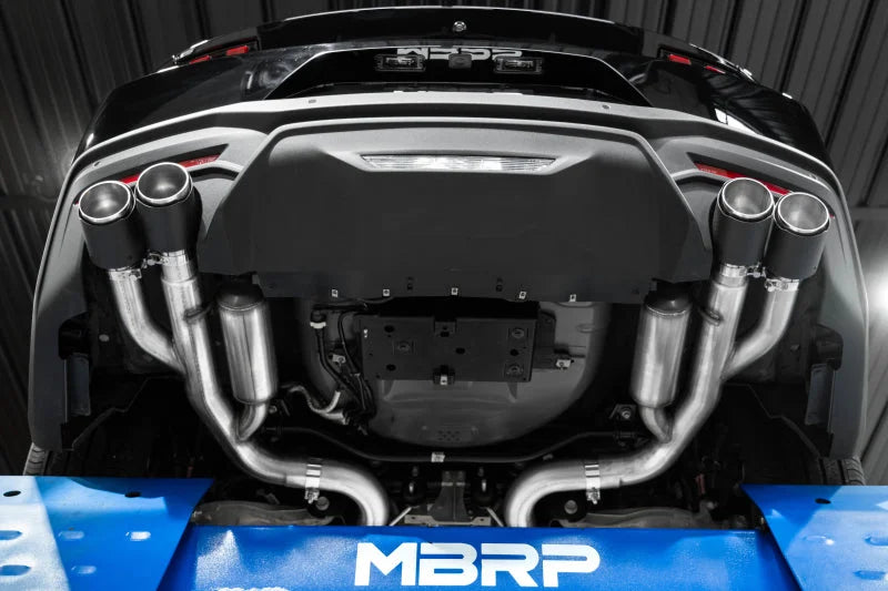 MBRP 2018+ Ford Mustang GT 5.0L T304 SS 3in Street to Race Conversion Kit - Side View
