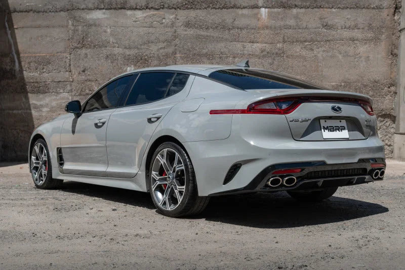 MBRP 2018+ Kia Stinger 3.3L RWD/AWD 2.5in Cat Back Dual Rear Exit w/o Tips - Installation View