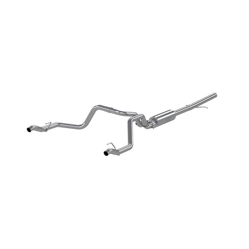 MBRP 2019 Chevrolet Silverado 1500 4.3L/5.3L 2.5in Cat Back Dual Rear Exit - T304 - Side View